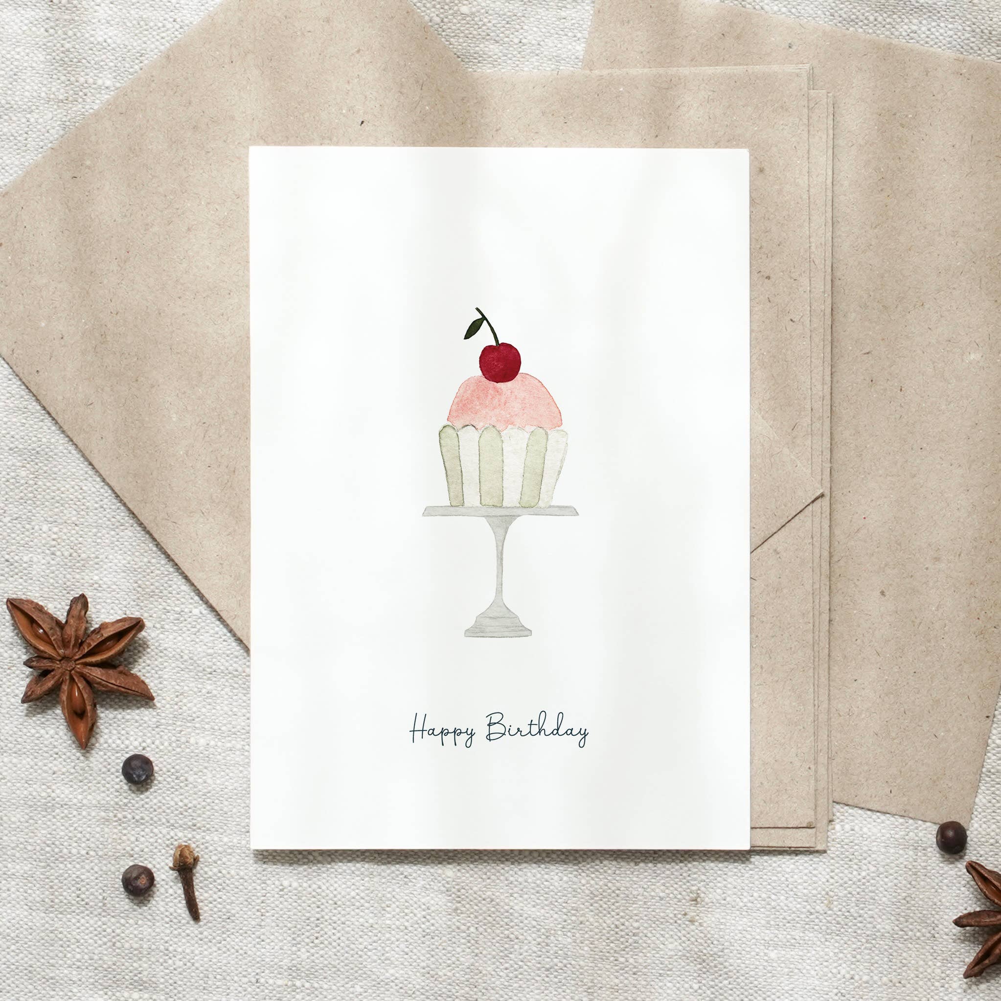 Postkarte · Happy Birthday | Cupcake