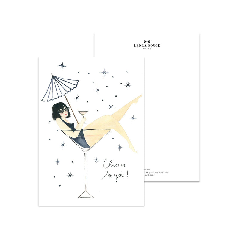 Postkarte · Lady Cocktail - GUNDT HOME
