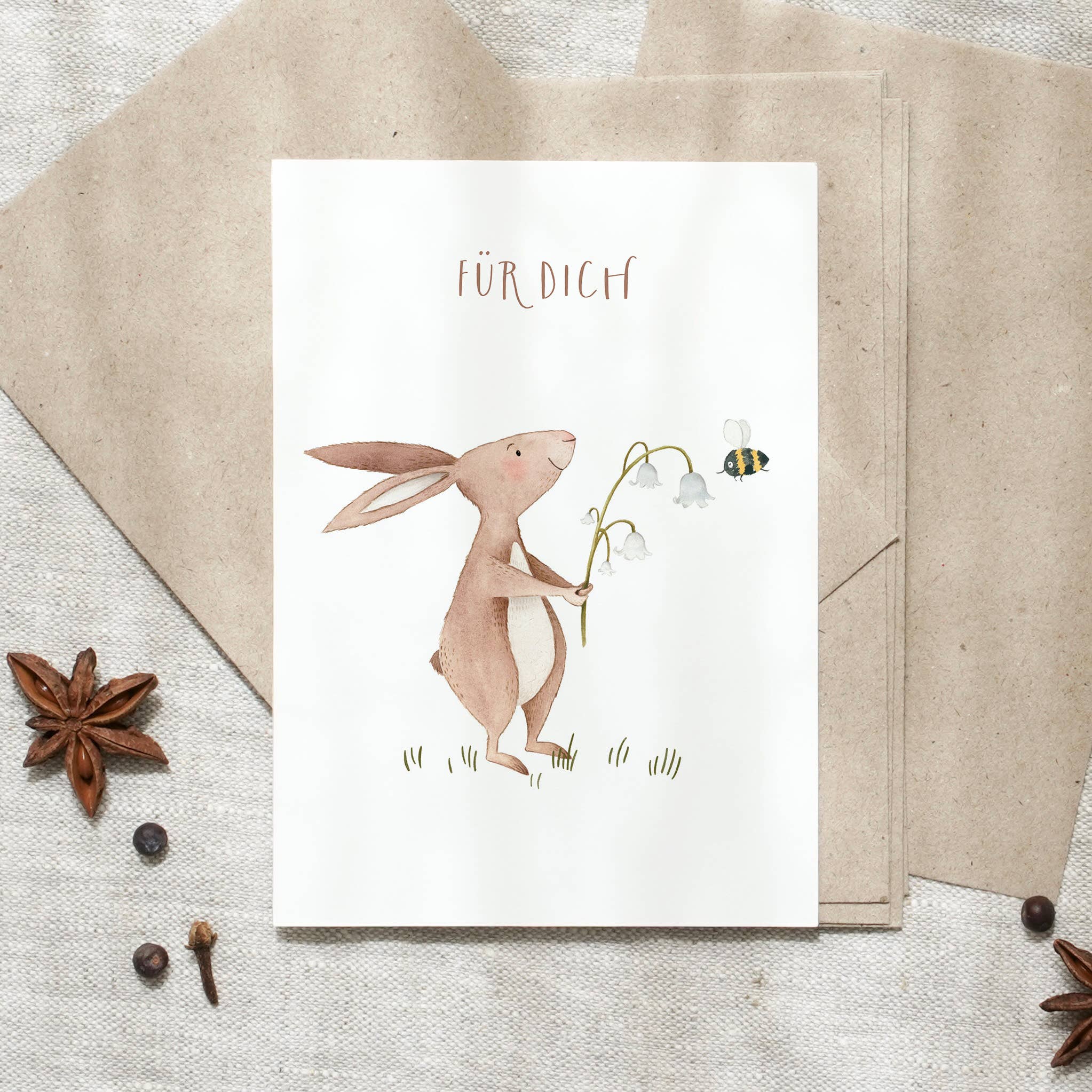 Postkarte - Hase | Für dich - GUNDT HOME