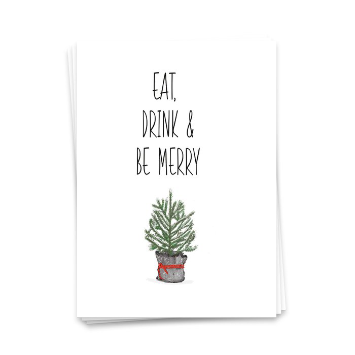 Eat, drink an be merry - Postkarte - GUNDT HOME