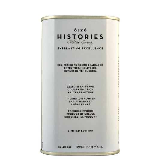 8:26 Histories Natives Olivenöl Extra 500 ml Dose Premium Single Edition