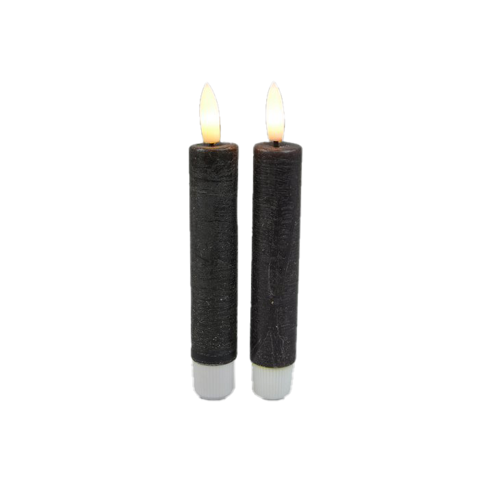 DEKO FLORALE LED Stabkerze Schwarz 15 - GUNDT HOME