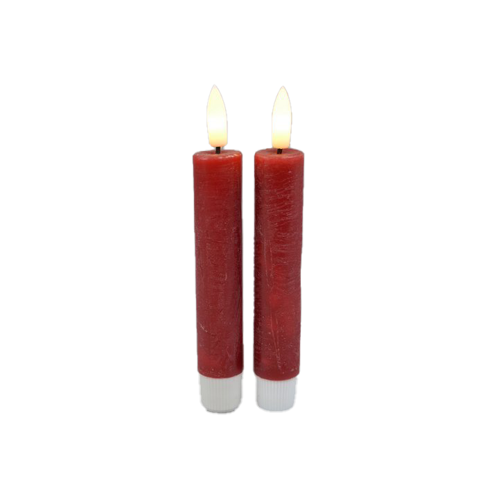 DEKO FLORALE LED Stabkerze Bordeauxe 15 - GUNDT HOME