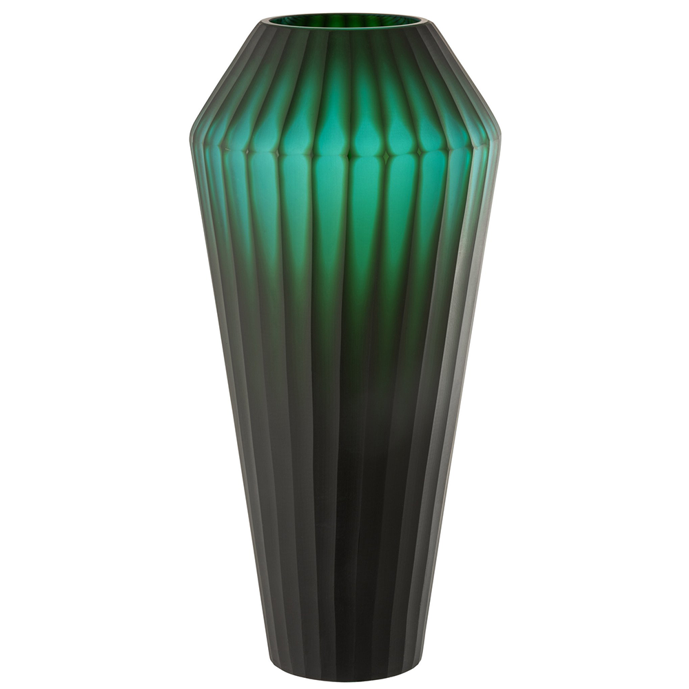 J-Line Vase Elisa, grünes Glas, groß – 43 cm hoch