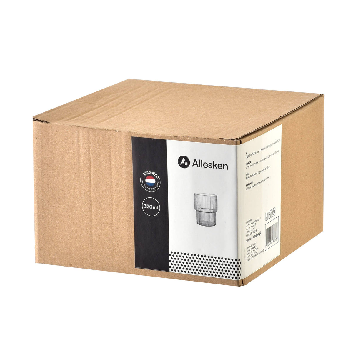 Trinkglas ELLA STRIPES, klar, 4er-Set