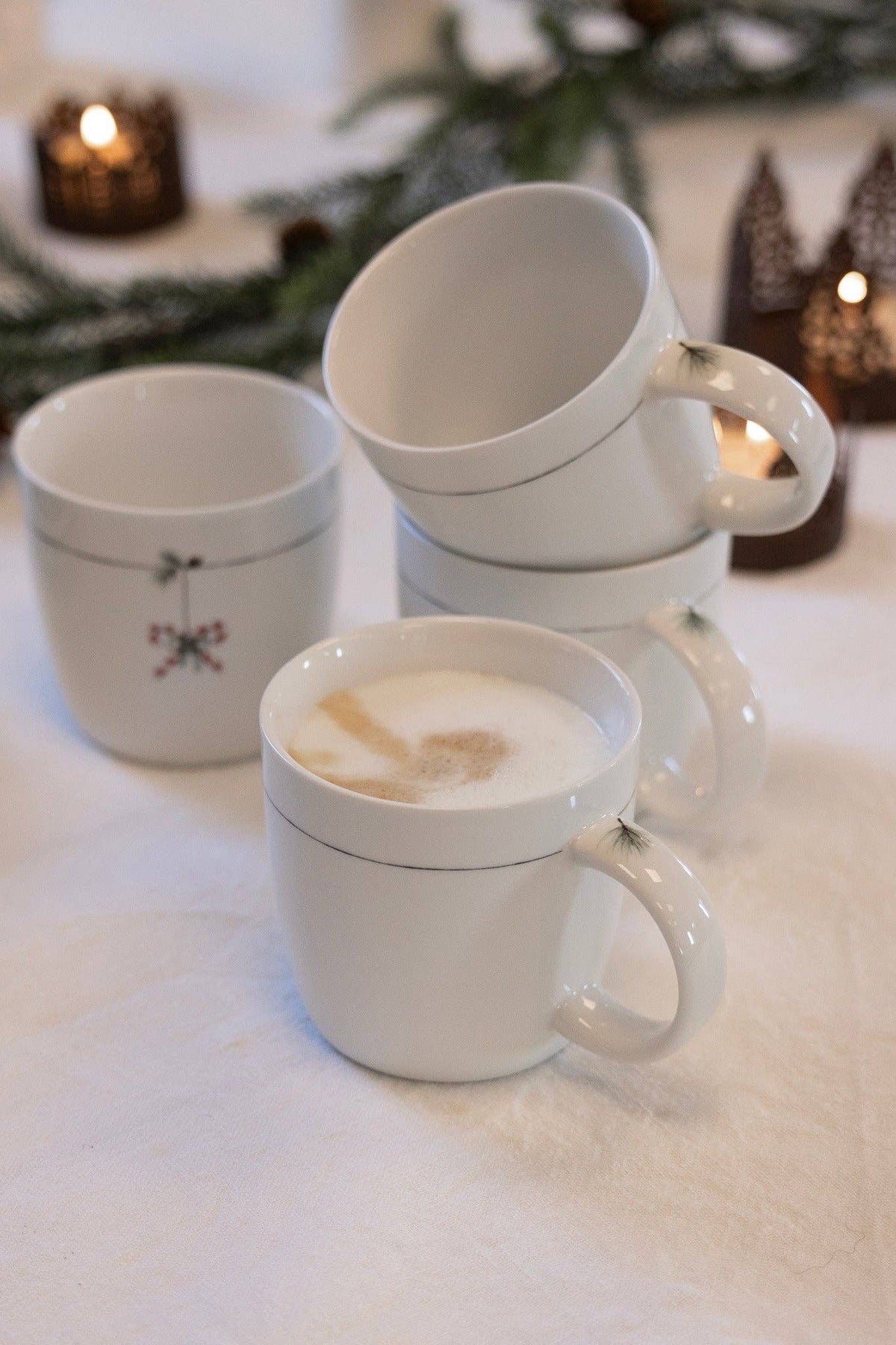 Sögne krus weiße Weihnachtsbonbons-Tasse