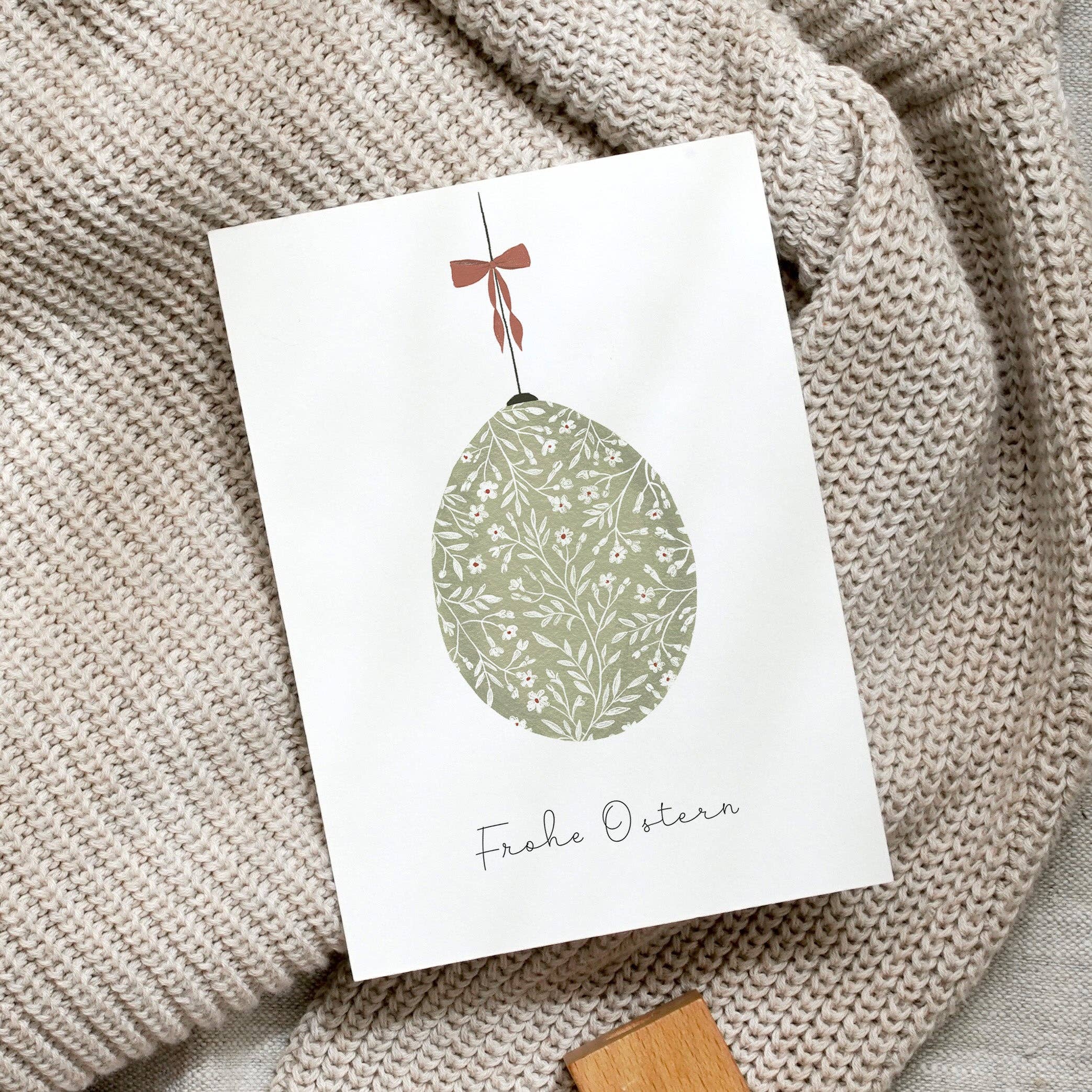 Postkarte · Osterei | Grün - GUNDT HOME