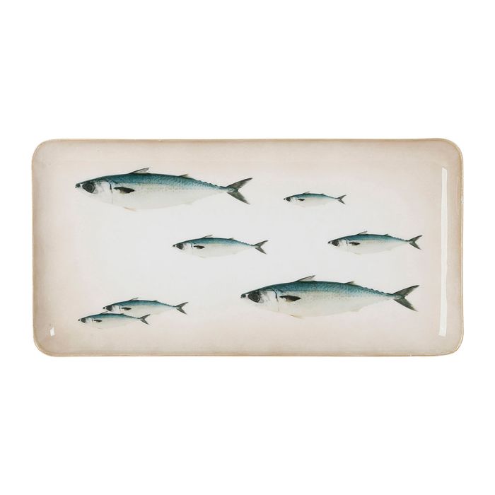 Dekoschale Fische Taupe/blau - GUNDT HOME