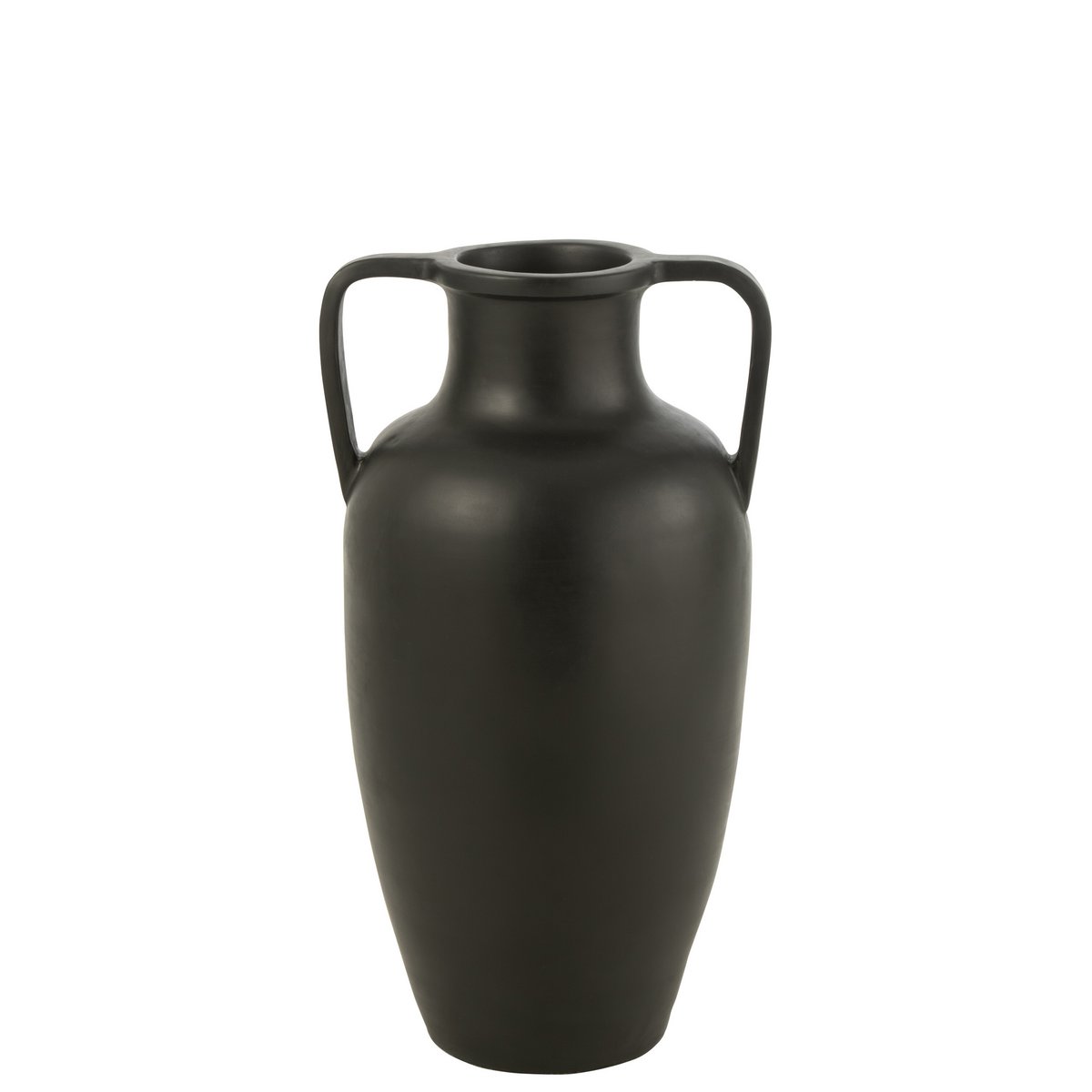 J-Line Vase 2 Arme Terrakotta Schwarz Groß – 66,00 cm hoch