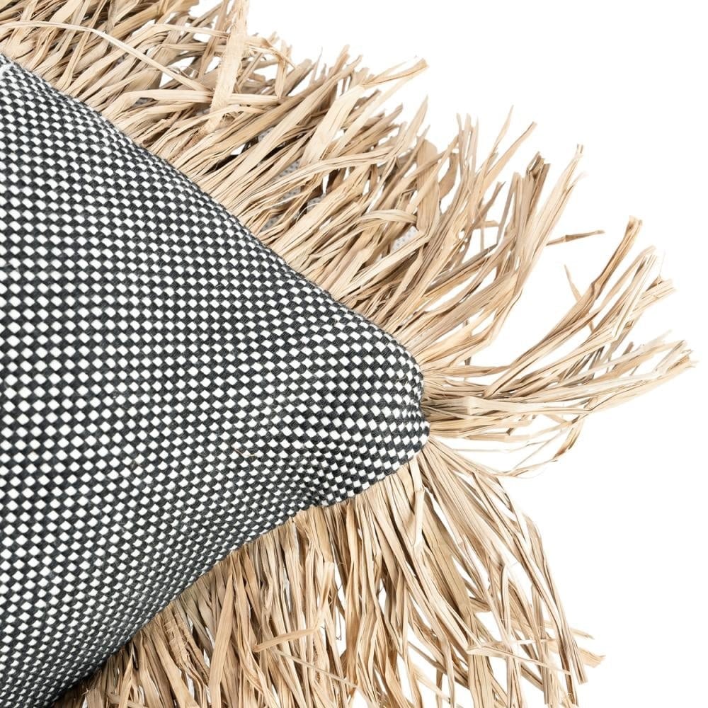 Bonita-Kissenbezug aus Baumwolle – Naturschwarz – 40 x 40 cm