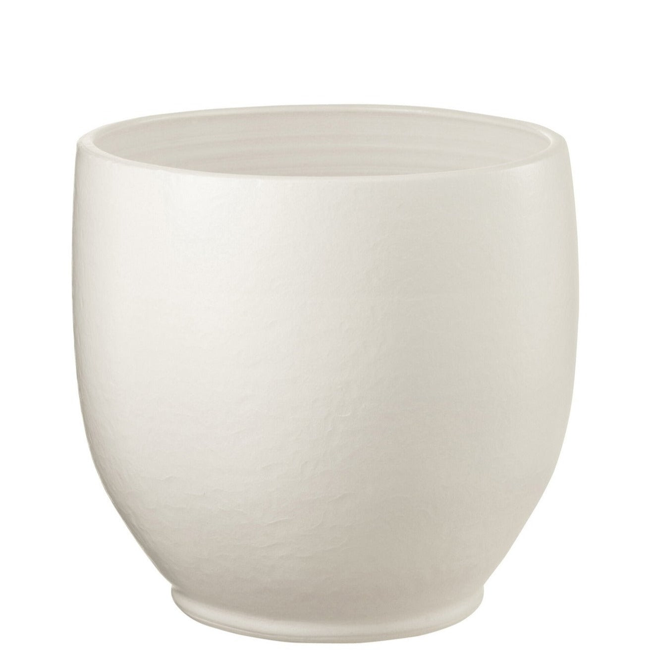 J-Line Blumentopf Ying Keramik Weiß Groß