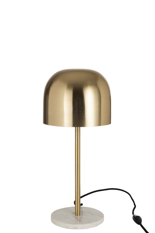 J-Line Tischleuchte Queen Metall Marmor Gold