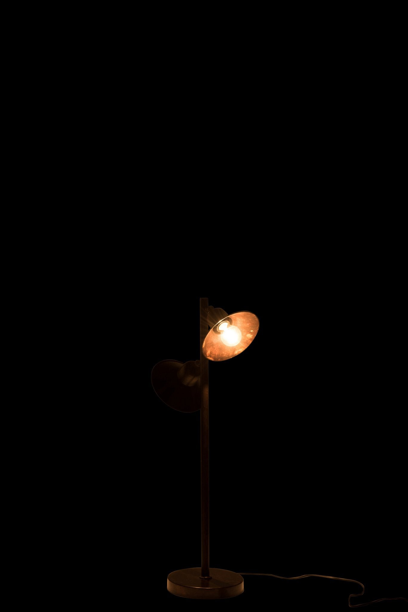 J-Line Stehlampe 2 Lampen Eisen Dunkelbraun