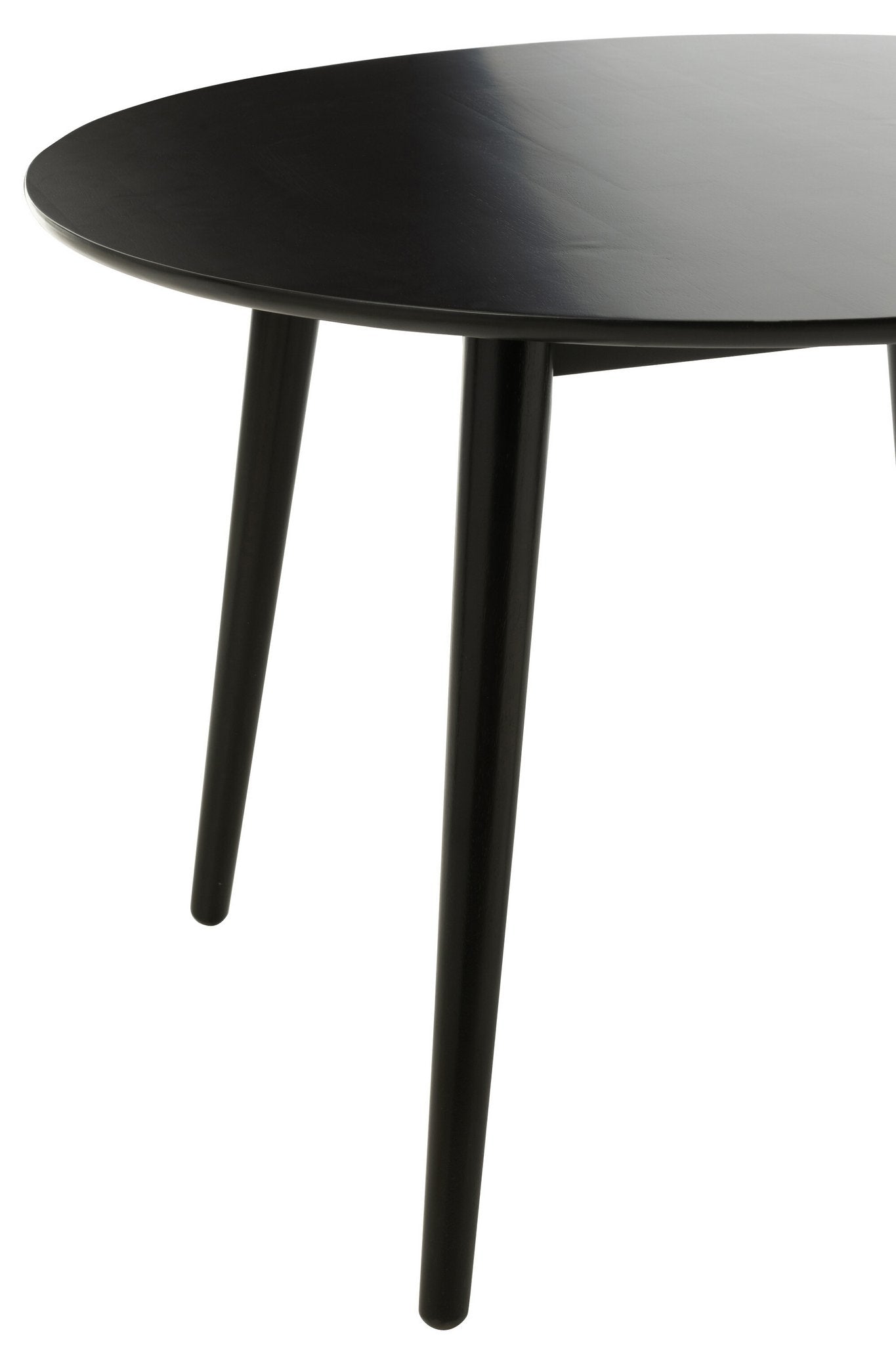 J-Line Tisch Vintage rund Holz schwarz