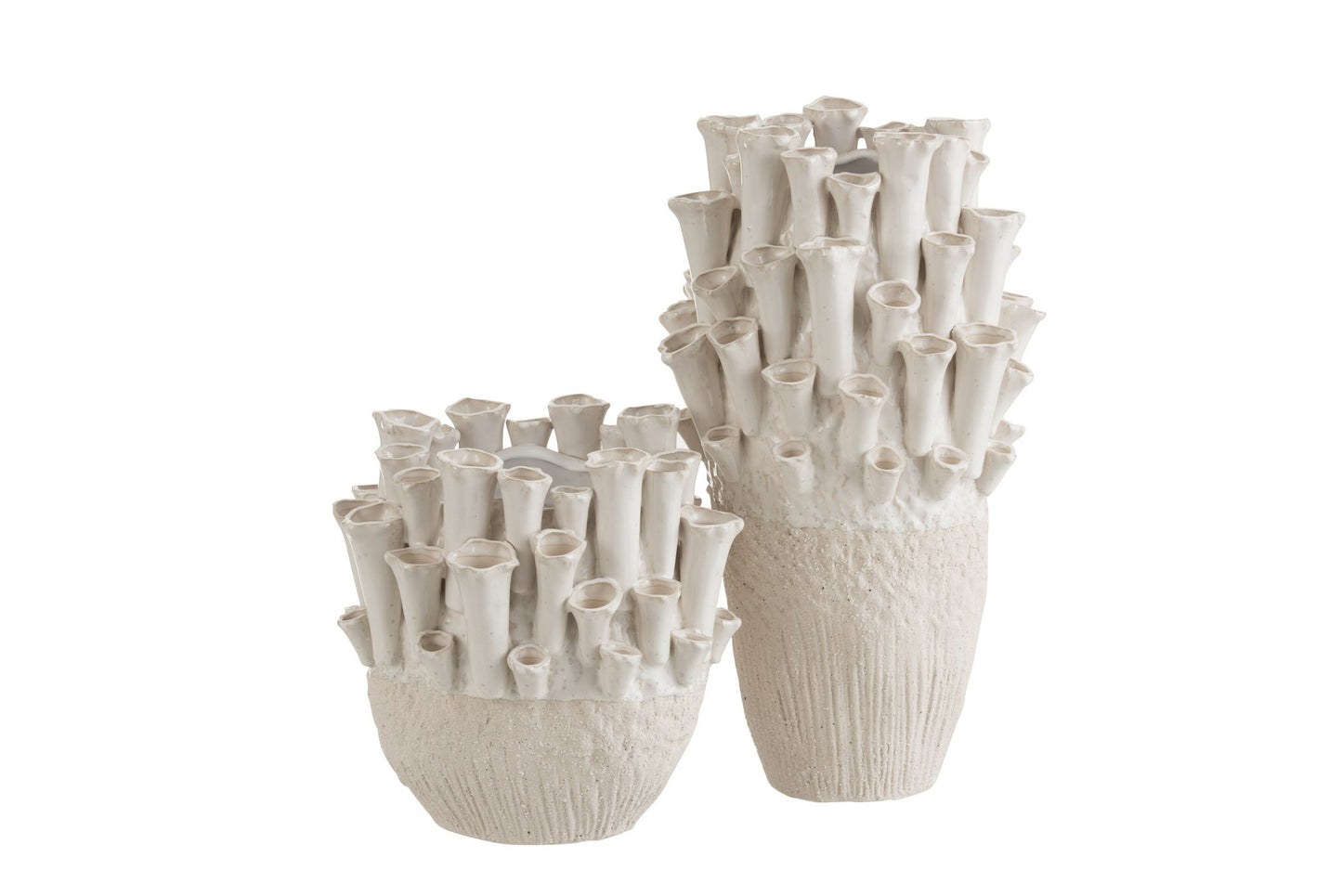 J-Line Vase Anemone High Keramik Beige - 48 cm hoch