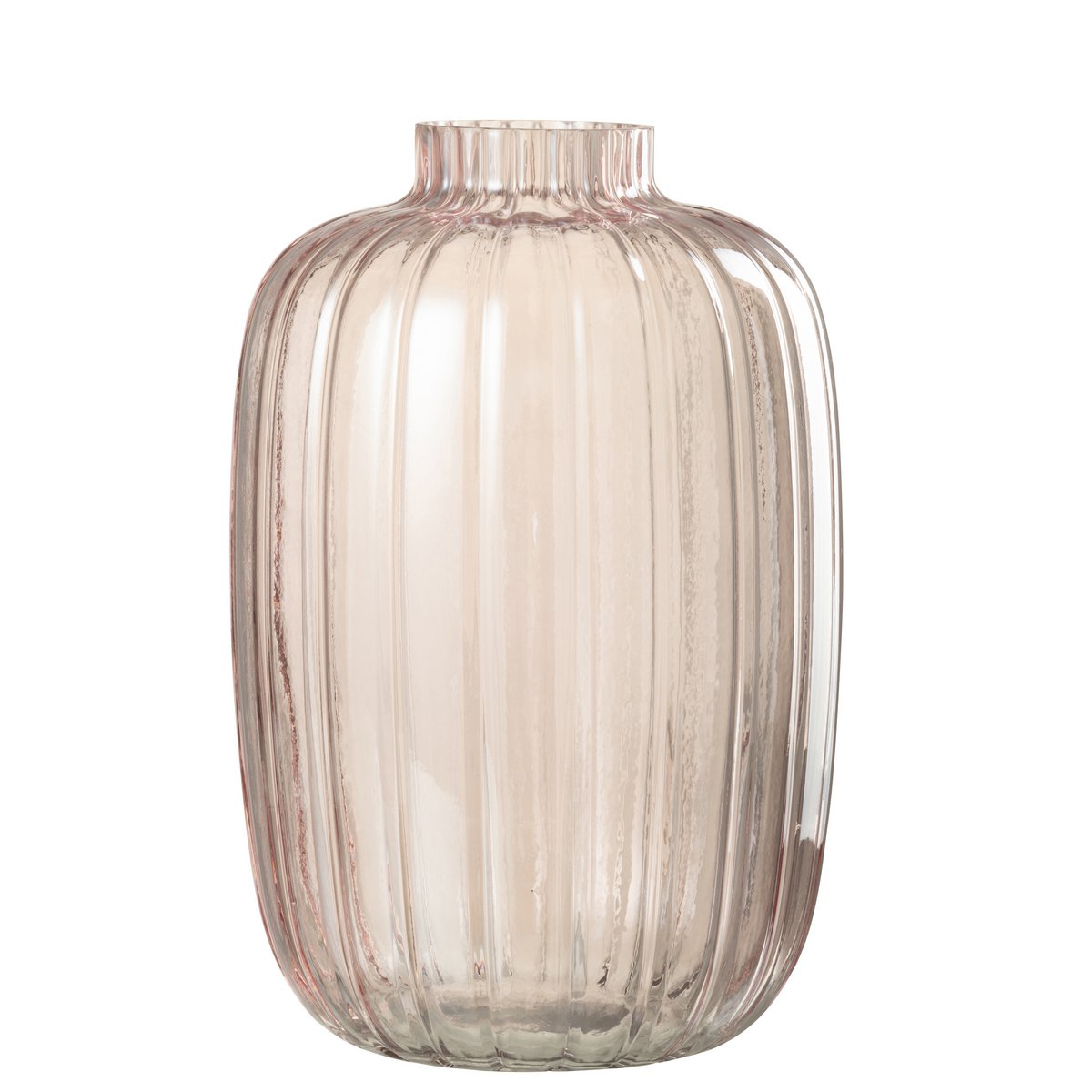 J-Line Vase Stripes Glas Pink Groß – 30 cm hoch