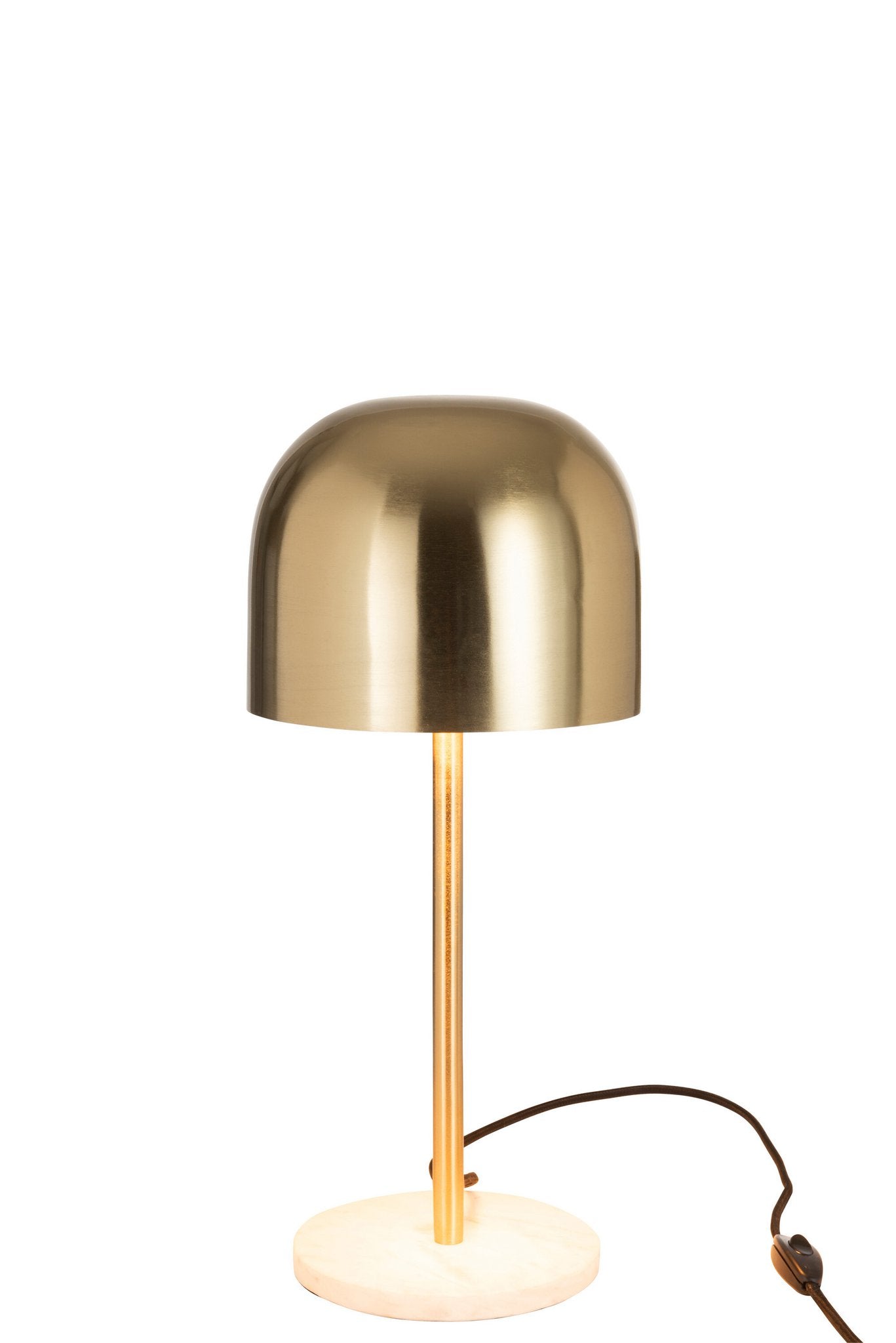 J-Line Tischleuchte Queen Metall Marmor Gold
