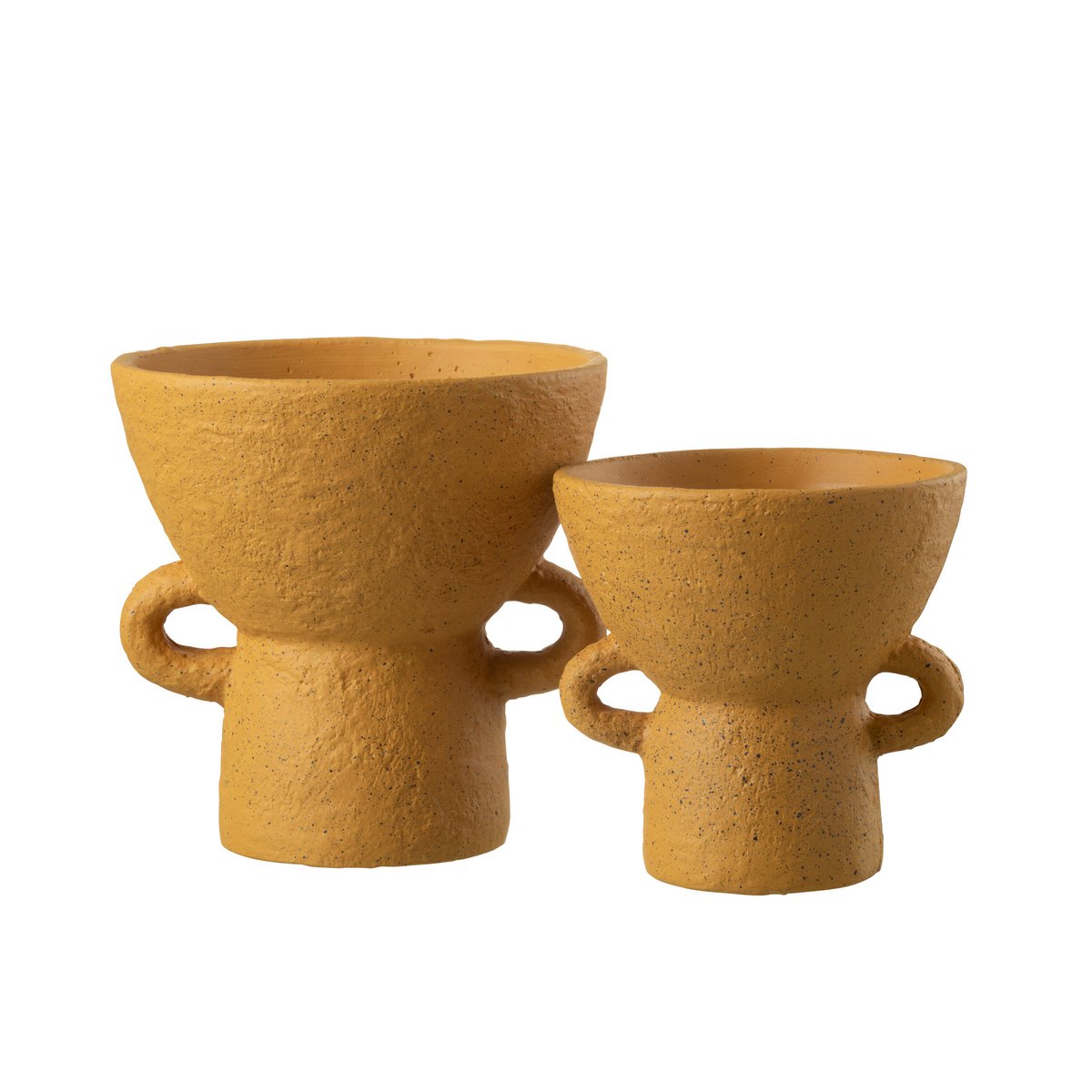 J-Line Vase Zenia Keramik Ocker Groß
